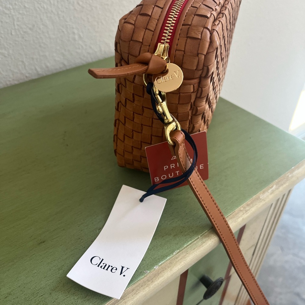 NWT Clare V woven Midi Crossbody Natural - Picture 2 of 7